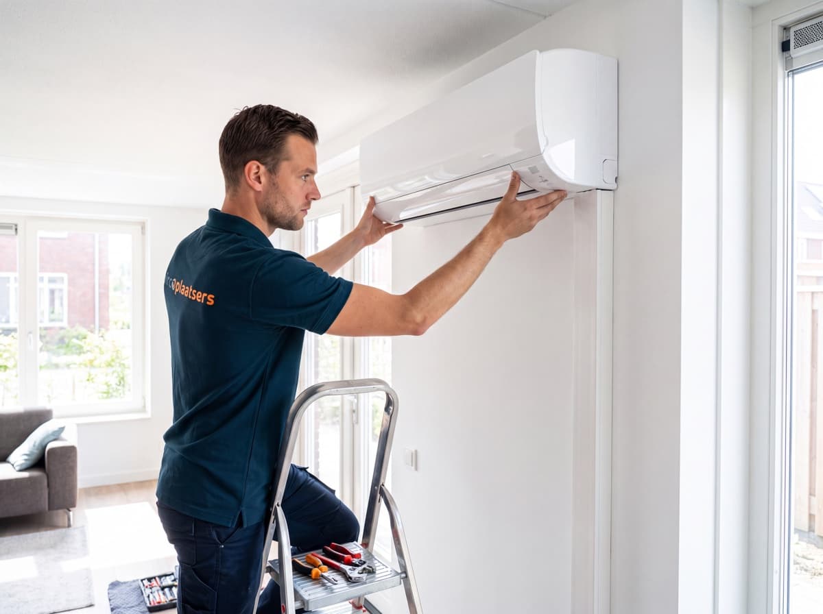 Airco geplaatst in Den Bosch, Maaspoort: Woonkamer-airco Mitsubishi